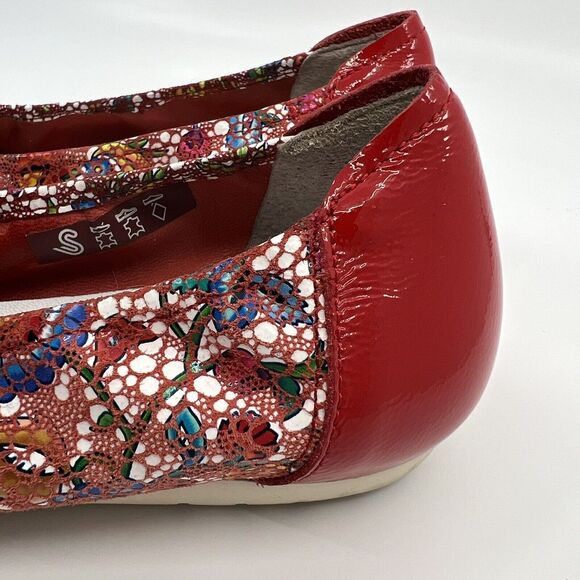Sabrinas Ballet Flats Red Patent‎ Leather Cap Toe Spain Butterfly Bow 36 5.5-6 - Picture 4 of 13